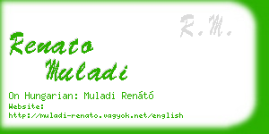renato muladi business card