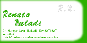 renato muladi business card